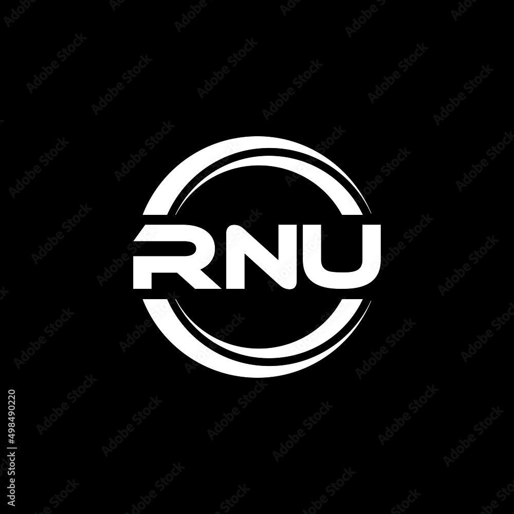 RNU letter logo design with black background in illustrator, vector logo modern alphabet font overlap style. calligraphy designs for logo, Poster, Invitation, etc. RNU letter logo design with black background in illustrator, vector logo modern alphabet font overlap style. calligraphy designs for logo, Poster, Invitation, etc.