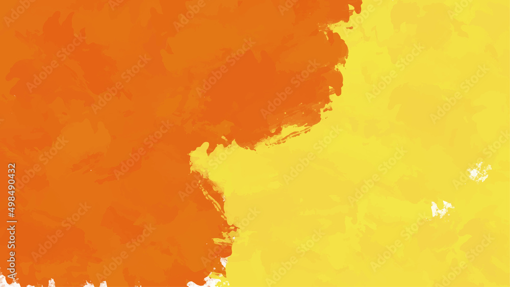 Yellow and orange watercolor background for your design, watercolor background concept, vector.