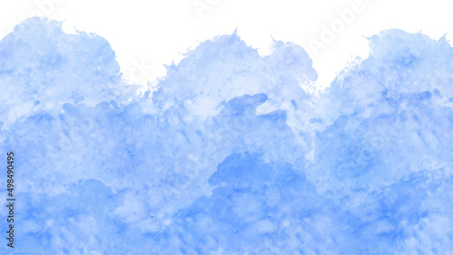 Blue watercolor background for your design, watercolor background concept, vector. © BoszyArtis