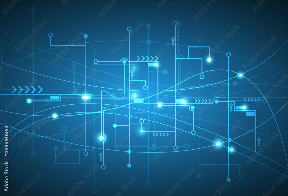 circuit board concept Specification format of electronic connections big data used as a business background technology