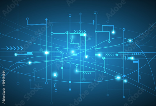 circuit board concept Specification format of electronic connections big data used as a business background technology