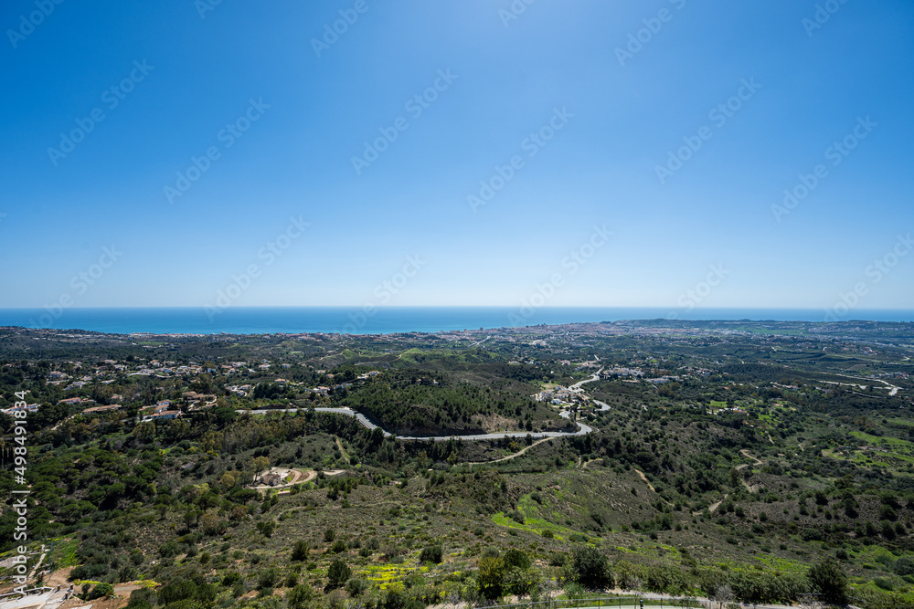 mountain roads view of Spanish hills