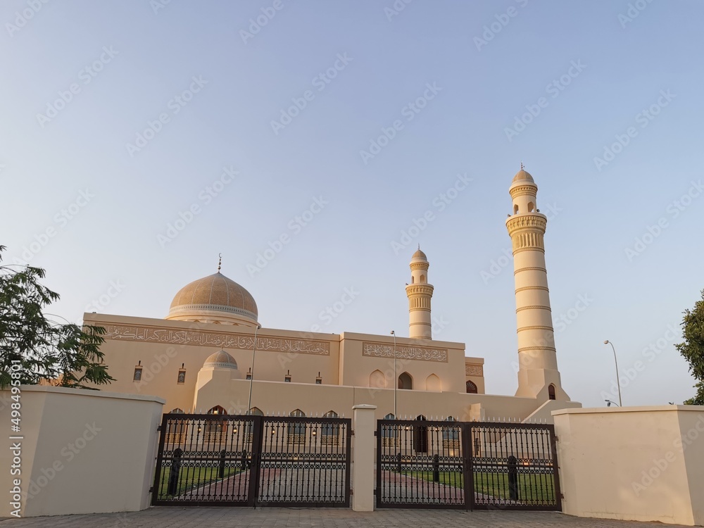 The Grand mosque of Manah city in Oman, Which is called Sultan Qaboos