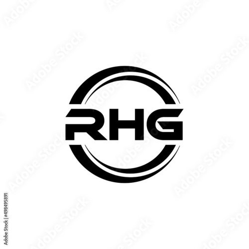 RHG letter logo design with white background in illustrator  vector logo modern alphabet font overlap style. calligraphy designs for logo  Poster  Invitation  etc.