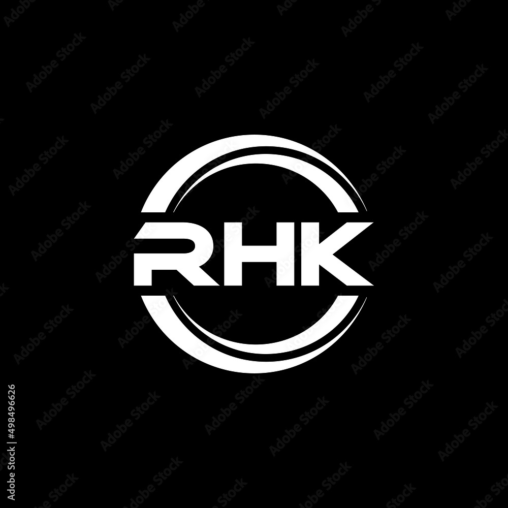 RHK letter logo design with black background in illustrator, vector logo modern alphabet font overlap style. calligraphy designs for logo, Poster, Invitation, etc. RHK letter logo design with black background in illustrator, vector logo modern alphabet font overlap style. calligraphy designs for logo, Poster, Invitation, etc.