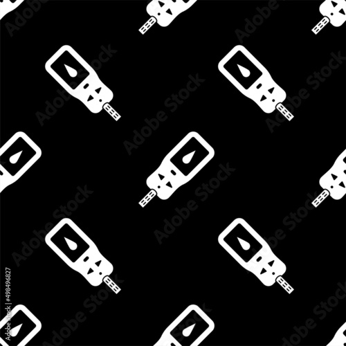 Glucose Meter Icon Seamless Pattern, Glucometer Icon, Medical Icon, Glucose Concentration In The Blood Measuring Device