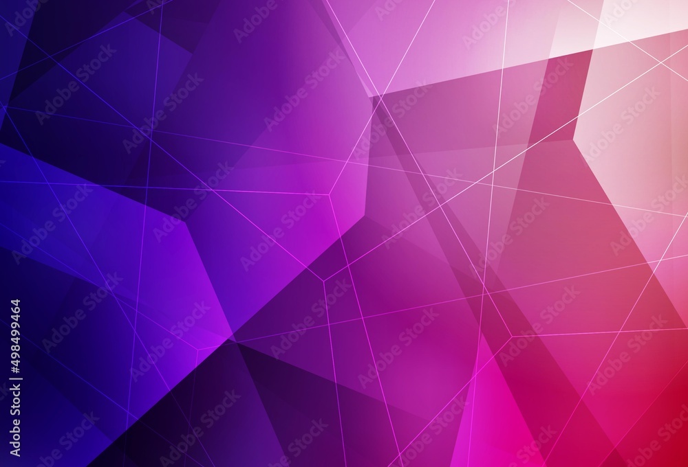 Obraz premium Dark Purple, Pink vector background with polygonal style.