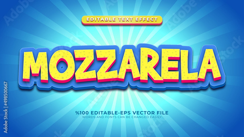 Editable text effect mozzarela