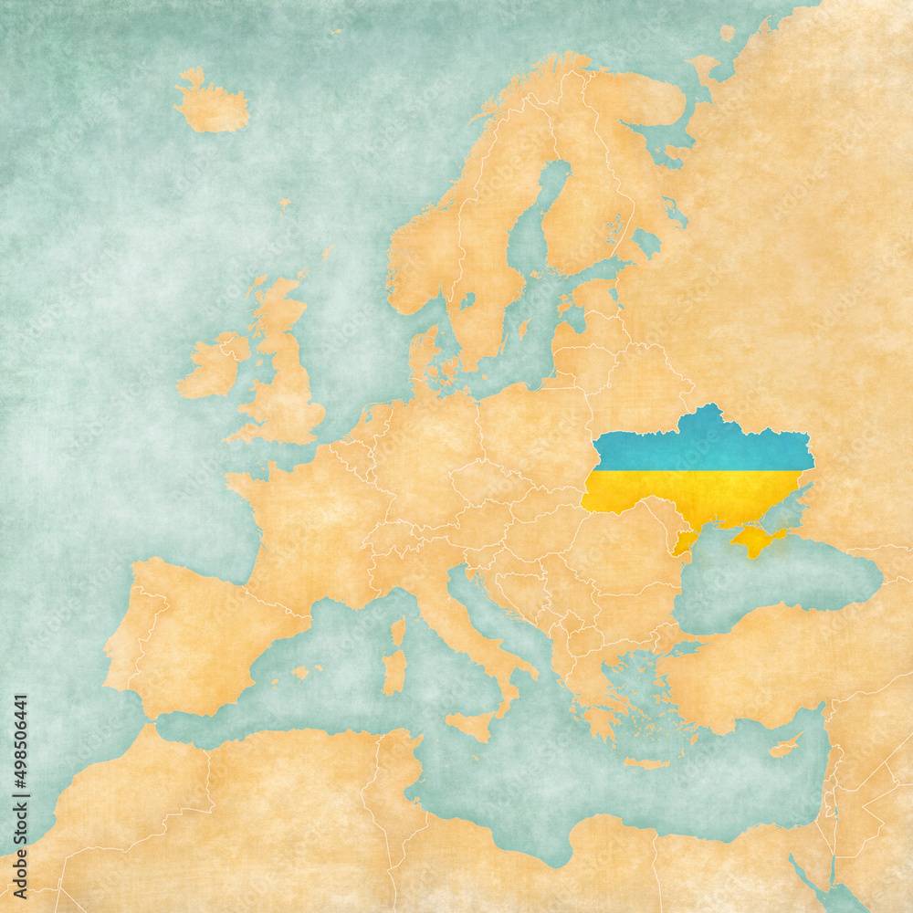 Map of Europe - Ukraine