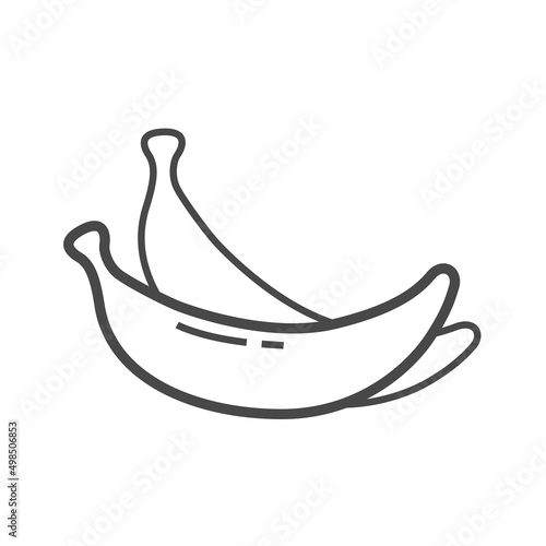 Vector linear icon with bananas
