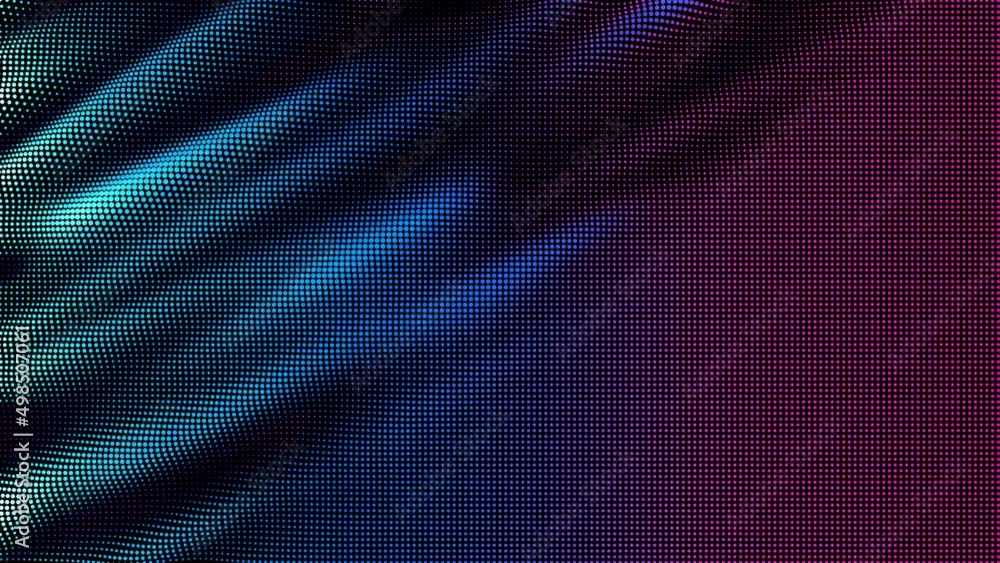 Looped waves of colorful points. Digital data splash of point array. Futuristic smooth glitch UI element Looped waves of colorful points. Digital data splash of point array. Futuristic smooth glitch UI element