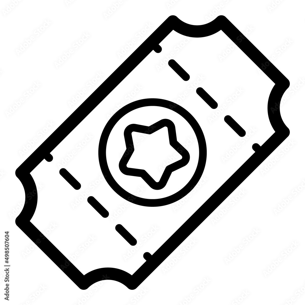 Ticket Flat Icon Isolated On White Background Ticket Flat Icon Isolated On White Background