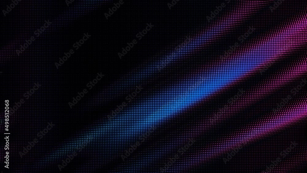 Looped waves of colorful points. Digital data splash of point array. Futuristic smooth glitch UI element Looped waves of colorful points. Digital data splash of point array. Futuristic smooth glitch UI element