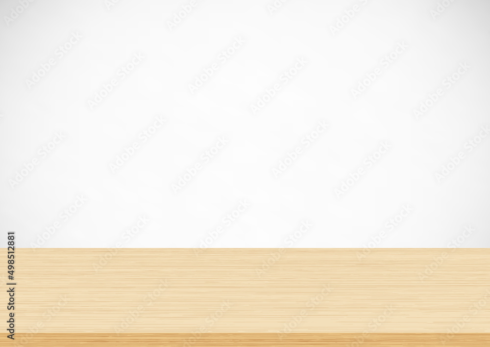 Empty brown wood table top on gray background Empty brown wood table top on gray background
