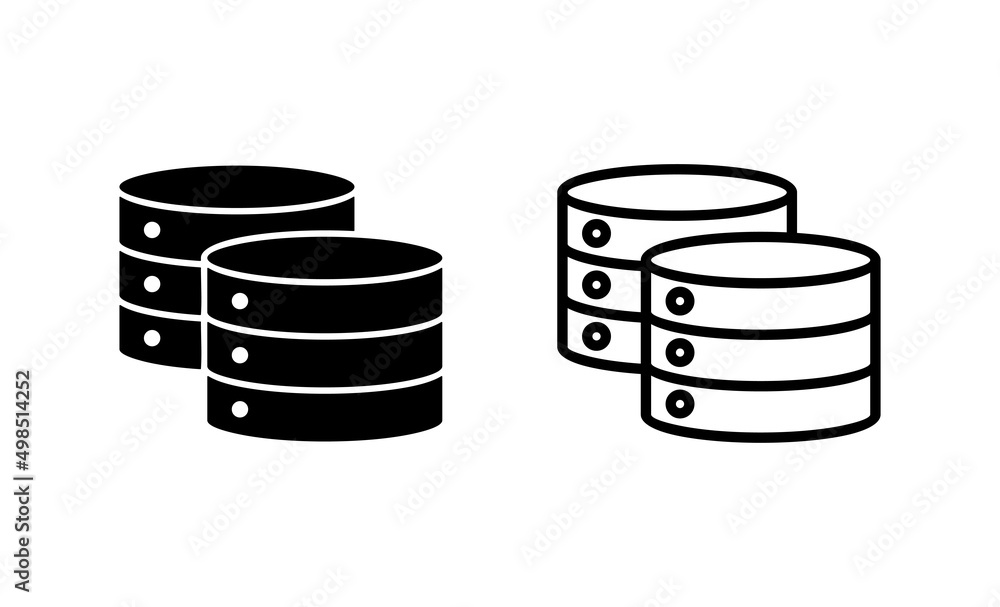 Database icon vector. database sign and symbol Database icon vector. database sign and symbol
