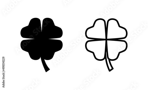 Clover icon vector. clover sign and symbol. four leaf clover icon.