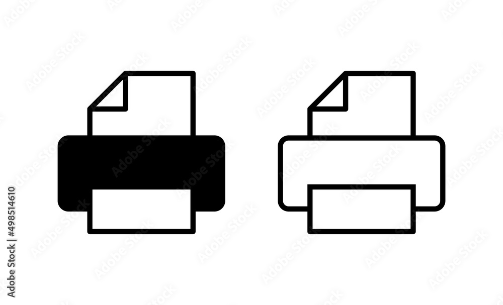 Print icon vector. printer sign and symbol Print icon vector. printer sign and symbol