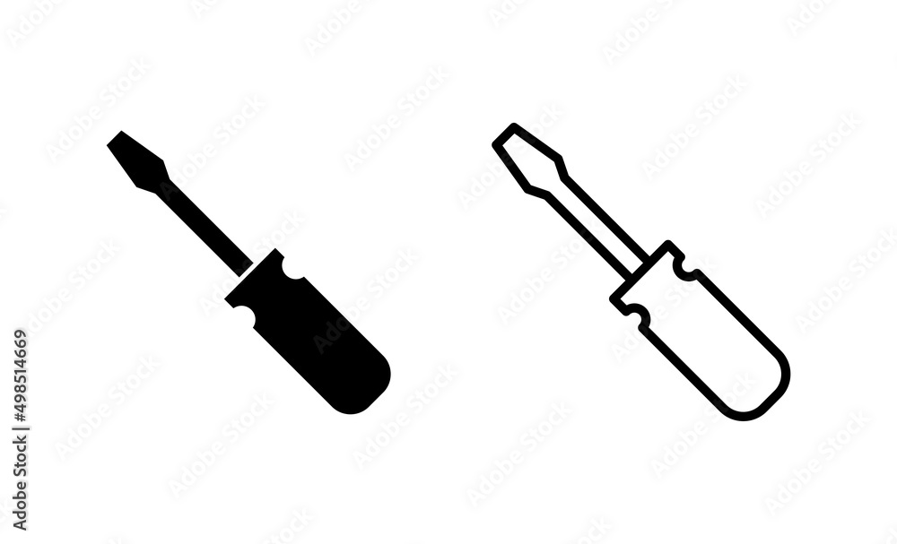 Screwdriver icon vector.tools sign and symbol Screwdriver icon vector.tools sign and symbol