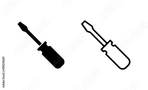 Screwdriver icon vector.tools sign and symbol