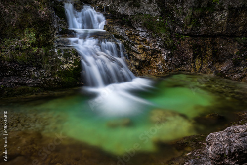 Fototapeta Naklejka Na Ścianę i Meble -  The Second Zapotoski Waterfall Long Exposure Photography