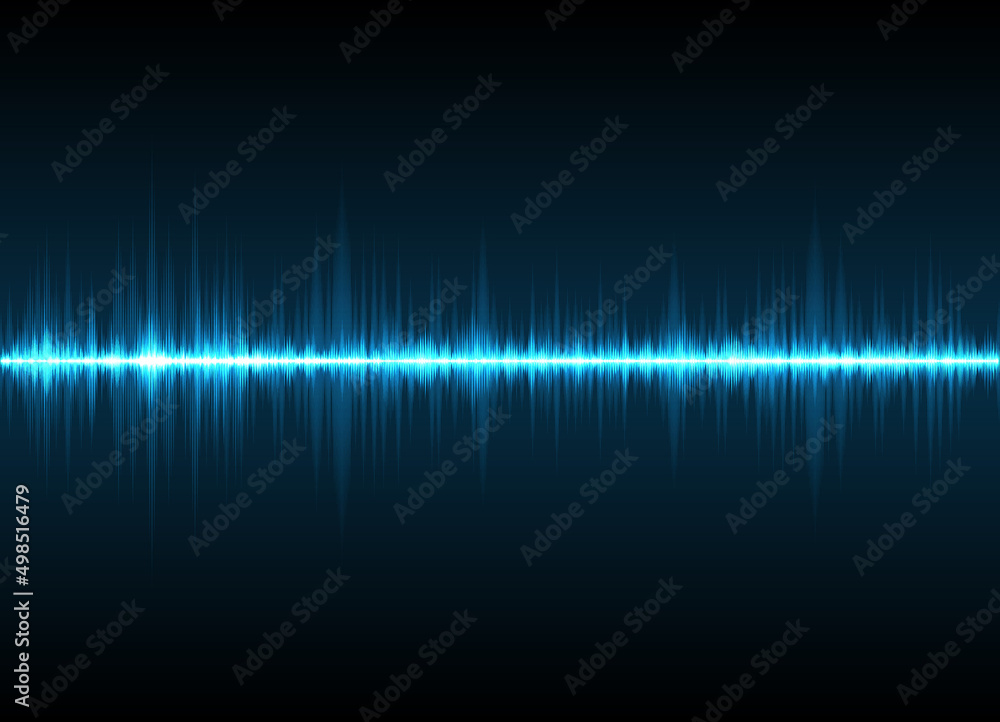Sound waves oscillating glow light Sound waves oscillating glow light
