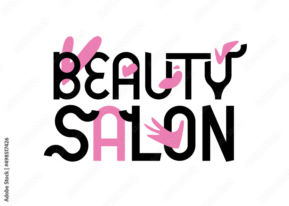 Beauty salon logo. Vector illustration design. Typography. Isolated. Beauty salon logo. Vector illustration design. Typography. Isolated.