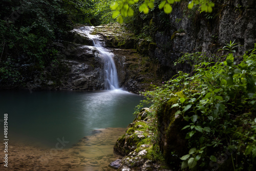  Water Stream Lagoon with Waterfall in a Forest 
