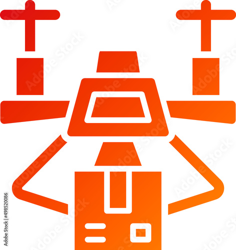 Drone Delivery Icon Style