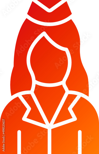 Flight Attendant Icon Style