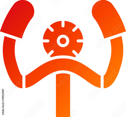 Aeroplane Steering Wheel Icon Style