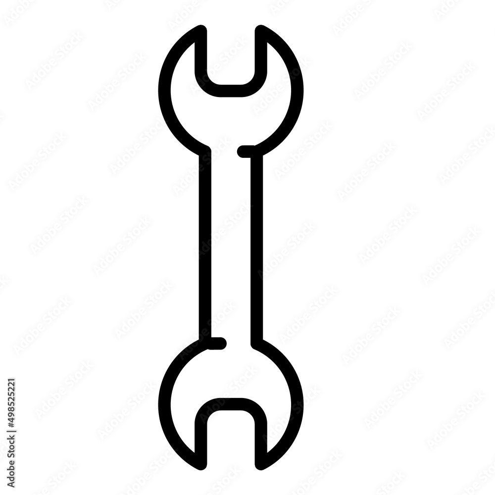 Wrench Flat Icon Isolated On White Background Wrench Flat Icon Isolated On White Background