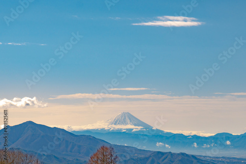 八ヶ岳方面から望む富士山