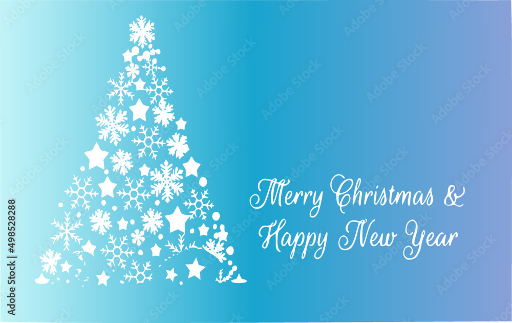 Happy New Year and Merry Christmas. Greeting card vector Happy New Year and Merry Christmas. Greeting card vector