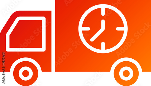 24 Hours Delivery Icon Style