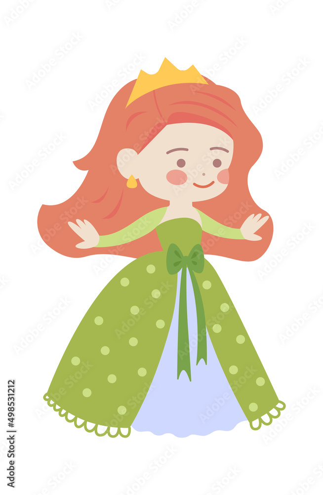 Cute Cartoon Princess. Vector illustration Cute Cartoon Princess. Vector illustration