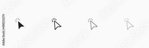 Simple triangular vector cursor icon