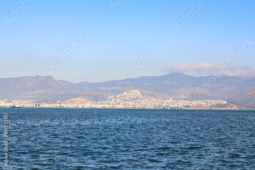 City view from embankment of Izmir, Turkey