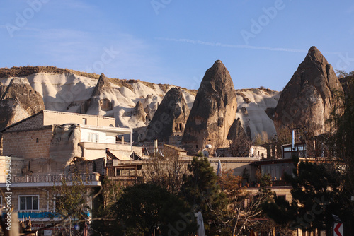 Cave houses Goreme village with in Cappadocia, Turkey