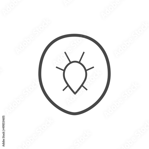 Vector linear icon with kiwi