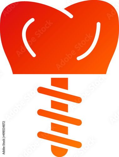 Dental Implant Icon Style