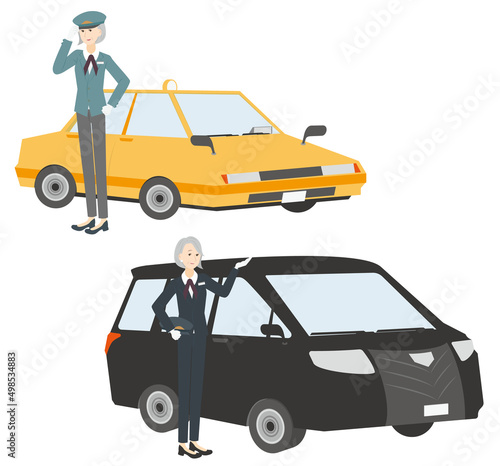 タクシーの運転手に転職をしたシニア女性