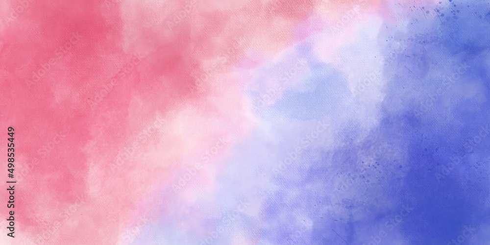 Obraz premium light pink, lilac and blue watercolor background diagonal gradient background. Blurry abstract gradient backgrounds. Smooth Pastel Abstract Gradient Background with pink and blue colors.