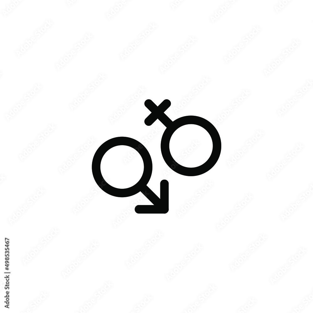 gender simple icon on white background gender simple icon on white background