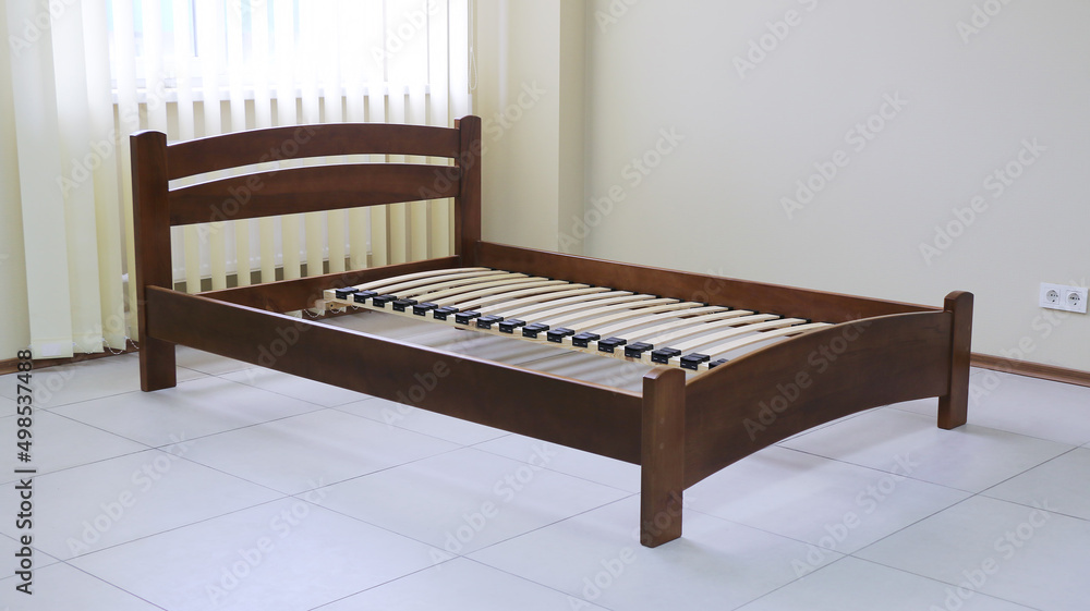 arched wooden bed with slats without mattress arched wooden bed with slats without mattress