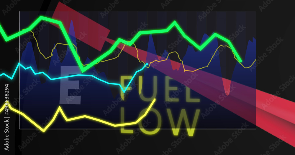 Naklejka premium Image of data processing over car panel