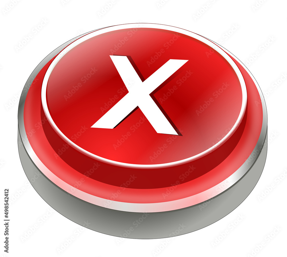 Fototapeta premium Bouton clic annulation arrêt