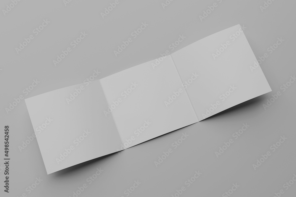 Square trifold brochure mockup