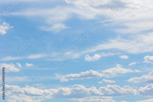Background of Blue sky background with white clouds