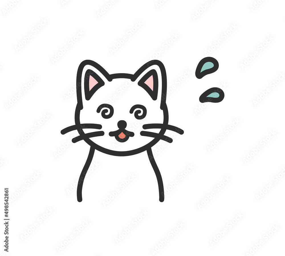 猫の表情イラスト素材 猫の表情イラスト素材