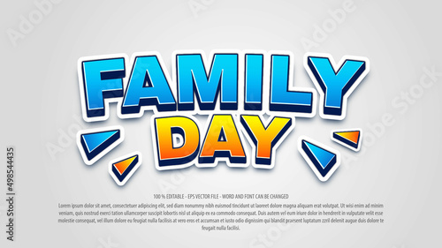 Editable text effect family style